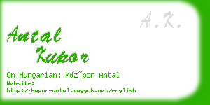 antal kupor business card